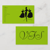 Vintage Mode-Silhouette Visitenkarte (Vorne/Hinten)