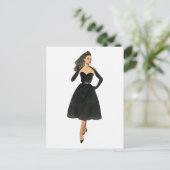 Vintage Modebild-Postkarte Postkarte (Stehend Vorderseite)