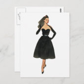 Vintage Modebild-Postkarte Postkarte (Vorne/Hinten)