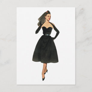 Vintage Modebild-Postkarte Postkarte