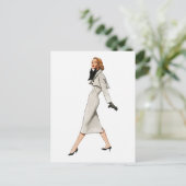 Vintage Modebild-Postkarte Postkarte (Stehend Vorderseite)