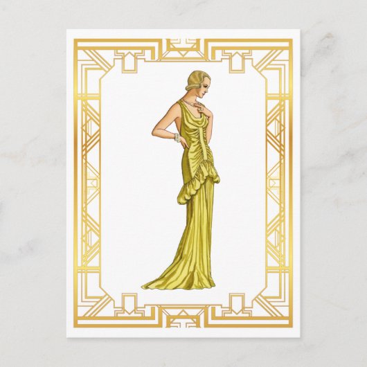 Vintage Modeerscheinung der 1930er Jahre Postkarte (Vorderseite)
