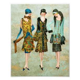 Vintage Modeillustration aus den 1930er Jahren Fotodruck