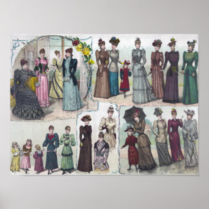 Vintage Modeillustration Poster