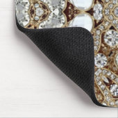 Vintage Modekunst Deko gürtelgoldfarben Mousepad (Ecke)