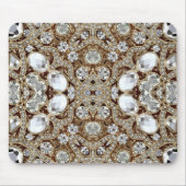 Vintage Modekunst Deko gürtelgoldfarben Mousepad (Vorne)