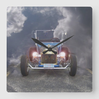 Vintage Model T Automobile Wall Clock Quadratische Wanduhr