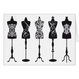 Vintage Modemannequin-Silhouetten