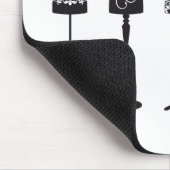 Vintage Modemannequin-Silhouetten Mousepad (Ecke)