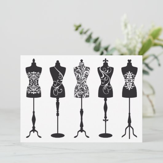 Vintage Modemannequins (Stehend Vorderseite)