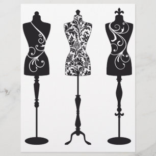 Vintage Modemannequins Silhouetten