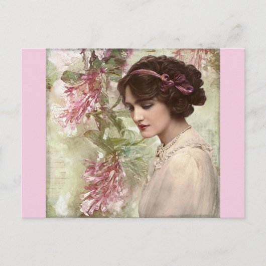 Vintage Modepostkarte Postkarte (Vorderseite)