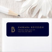 VINTAGE MODERN GOLD und NAVY INITIAL MONOGRAMM LOG (Insitu)