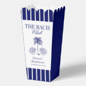 Vintage Modern Navy Beach Bachelorette Club Geschenkschachtel (Rückseite)