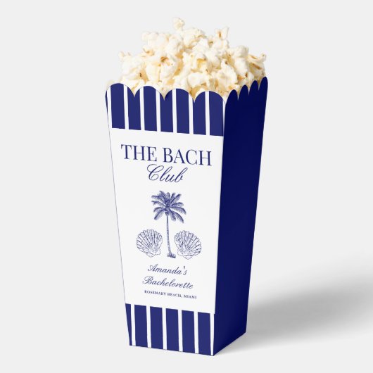 Vintage Modern Navy Beach Bachelorette Club Geschenkschachtel (Geplatzt)