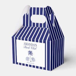 Vintage Modern Navy Beach Bachelorette Club Geschenkschachtel