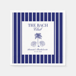 Vintage Modern Navy Beach Bachelorette Club Serviette