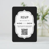Vintage Modern Stripe Wedding Online RSVP Cards (Stehend Vorderseite)