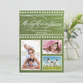 Vintage Modern Typografy Chalkboard Fotokarte (Stehend Vorderseite)