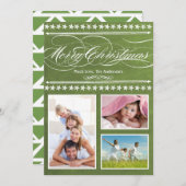 Vintage Modern Typografy Chalkboard Fotokarte (Vorne/Hinten)