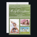 Vintage Modern Typografy Chalkboard Fotokarte<br><div class="desc">Vintage moderne Typografie Weihnachtskarte Weihnachtskarte</div>