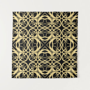 Vintage moderne Art Deco abstrakte geometrische na Wandteppich