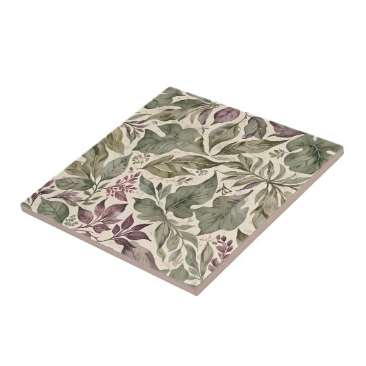 Vintage moderne Blätter Fliese (Seite)