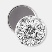 Vintage moderne Blume Magnet (Vorderseite/Rückseite)