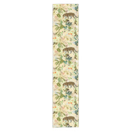 Vintage Moderne Blume Tiger-Dschungel Tropical Kurzer Tischläufer