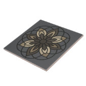 Vintage-Moderne Blumen-Geometrie Fliese (Seite)