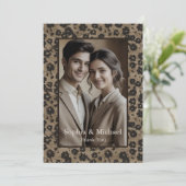 Vintage moderne Blumenhochzeit Danke Card Moody (Stehend Vorderseite)