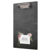 Vintage moderne Blumenmotive im Chalkboard-Designe Klemmbrett (Links)