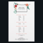 Vintage moderne Blumenmotive im White Designer Flyer<br><div class="desc">Koordiniert bis 12.01 Uhr mit der Vintagen Modernen Blumenmotif auf der White Designer Business Card. Ihr Name oder Firmenname ist elegant gerahmt mit einem Vintagen Blumenmotiv in modernem Stil. Verwenden Sie diese Flyer, um Preislisten, Service-Menüs oder für Werbeaktionen anzuzeigen. Dieses Design ist Teil einer Reihe von aufeinander abgestimmten Büroartikeln, die...</div>