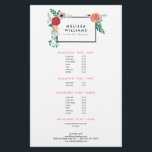 Vintage moderne Blumenmotive im White Designer Flyer<br><div class="desc">Koordiniert bis 12.01 Uhr mit der Vintagen Modernen Blumenmotif auf der White Designer Business Card. Ihr Name oder Firmenname ist elegant gerahmt mit einem Vintagen Blumenmotiv in modernem Stil. Verwenden Sie diese Flyer, um Preislisten, Service-Menüs oder für Werbeaktionen anzuzeigen. Dieses Design ist Teil einer Reihe von aufeinander abgestimmten Büroartikeln, die...</div>