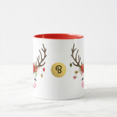 Vintage moderne Blumenstrauß Tasse (Zentrum)