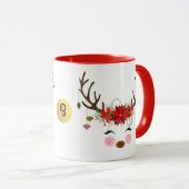 Vintage moderne Blumenstrauß Tasse (VorderseiteRechts)