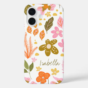 Vintage Moderne Botanische Frühlingsblumen individ iPhone 16 Hülle