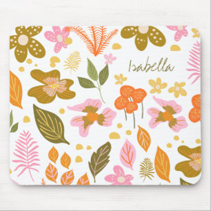 Vintage Moderne Botanische Frühlingsblumen individ Mousepad