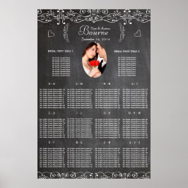 Vintage moderne Chalkboard Foto Seekarte Poster