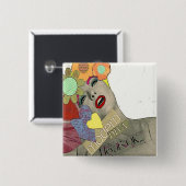 Vintage moderne Diva Button (Vorne & Hinten)