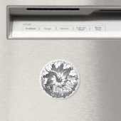Vintage moderne exotische Blume Magnet (In Situ (Geschirrspüler))
