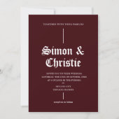 Vintage Moderne Fotocollage QR-Code Hochzeit Einladung (Vorderseite)