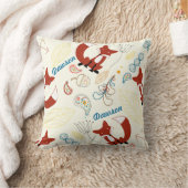 Vintage moderne Fox-Pfeile Woodland-Pilze Kissen (Decke)