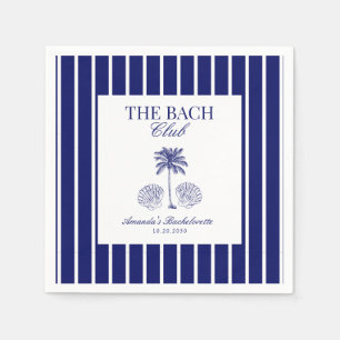 Vintage Moderne Navy-Strand-Junggesellinnen-Club Serviette
