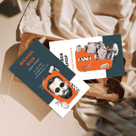 Vintage moderne Orange Hair Business Card Rabattkarte