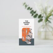 Vintage moderne Orange Hair Business Card Rabattkarte (Stehend Vorderseite)