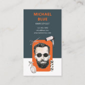 Vintage moderne Orange Hair Business Card Rabattkarte (Rückseite)