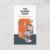 Vintage moderne Orange Hair Business Card Rabattkarte (Vorderseite)