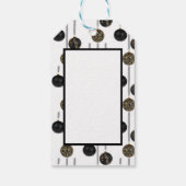 Vintage moderne Ornamente Geschenkanhänger (Rückseite)