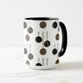 Vintage moderne Ornamente Tasse (VorderseiteRechts)
